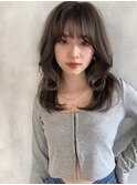 髪質改善顔まわりレイヤーカット酸熱ストレートこなれミディ