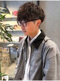 ツイストスパイラルパーマ 強めパーマ 束感 ツーブロック