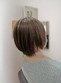ショートボブ×白髪ぼかし