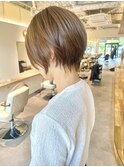 くびれショート◎30代40代50代60代白髪ぼかし/ベージュ