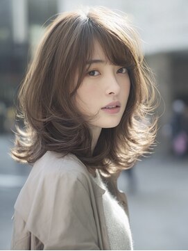 アルトリスト(Altruist Aging×HAIR&SPA) ★ダークアッシュ大人ガーリーボブ着物ミディアムレイヤーカット