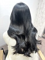 マーシュ ルーヴェ(marshu Luve)&nbsp;ブルーブラック/レイヤーカット/ロング/ワンホン