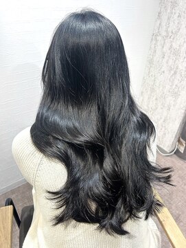 マーシュ ルーヴェ(marshu Luve) ブルーブラック/レイヤーカット/ロング/ワンホン