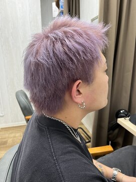 Men's hair salon CLEL【クレル】メンズカット/メンズパーマ/眉毛【3/6開店（予定）】 ラベンダー×スパイキーショート