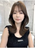 ブリーチなしダブルカラー透明感グレージュ