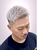 シルバーショート×フェードカット