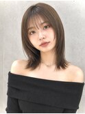 顔周りレイヤー×外ハネミディ【新越谷/南越谷/越谷】