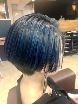 ラブリッシュ(LOVERICHE) ネイビーブラックショートスタイル【延山styling】