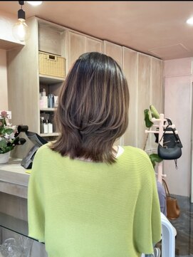 エン 仙台(en) 20代30代40代50代◎ハイライトカラー+ウルフレイヤーボブ