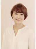 小顔耳かけひし型ショート 30代/40代/50代
