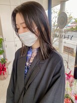 ユイマァル 岡山店(YUIMARL)&nbsp;【韓国】ぱつっと切りっぱなし×イヤリングカラー