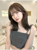 レイヤーカット韓国ヘア