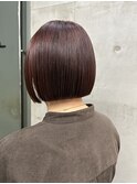 ミニボブ　レッドブラウン