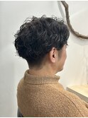 メンズカットツイストスパイラルパーマニュアンスパーマショート