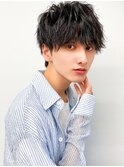 好印象メンズパーマ波巻きツイスパセンターパートナチュラル