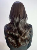 韓国ヘアロング顔周りレイヤー大人ガーリー _ba574641