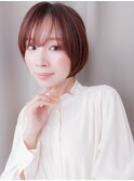 ボルドーカラー小顔似合わせカットマッシュボブY北浦和20代30代