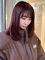 ガーデンヨコハマ(GARDEN YOKOHAMA) チェリーレッドバーガンディミディアムレイヤーカット似合わせ