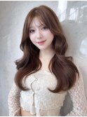 前髪カット/ヘアセット/レイヤーカット/韓国ヘア/透明感カラー