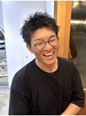 スパイキーショート　緩めピンパーマ