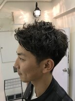 パティオンツー(PATIONN2)&nbsp;メンズネープレスショートマッシュボディ無造作パーマスタイル