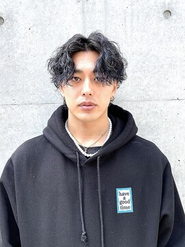 アソビ 表参道(ASOBI) センターパートロング　ウルフパーマ