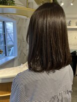 ロンド シャルム 吉祥寺(Lond charme)&nbsp;大人ガーリー 結べるロングボブ チョコレートカラー