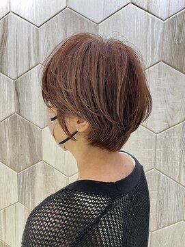 ビューティドレッセヤマノ 池袋パルコ(Beauty Dresse YAMANO) 【白髪ぼかし】オレンジカラー/ショートボブ/ショート