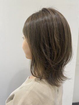 エアー 銀座タワー(AIR) 【ブリーチなしのグレージュ】air銀座タワー　藤本麻衣