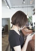 切りっぱなしボブ　レイヤー　鹿児島ボブ　ショートボブ