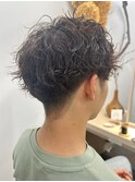 スパイキーショートパーマニュアンスパーマ 奥東 巧真