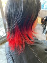 オーバーキャプテンネイキッド(OVER CAPTAIN NAKED)&nbsp;BLACK×PINK☆ウルフヘアー