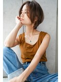 【GEEKS渋谷】クールショート/マッシュウルフ/大人ベージュ/小顔