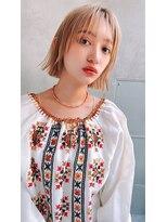 ケイト(kate)&nbsp;【kate 大宮】オレンジベージュ×フェイスレイヤーボブ