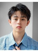 フェザーパーマセンターパートコンマバング韓国ヘア