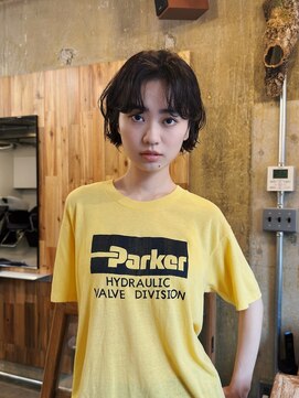 ヒュージ 表参道(huge) ショートボブ/ニュアンスパーマ/顔周りカット/20代30代