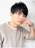 メンズナチュラル束感ショートゆるめパーマ