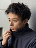 横浜アップバングスパイキーショートビジネスヘアツーブロック◇