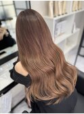 上品な艶感◎ショコラベージュロング