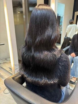 ダブル(W) 韓国レイヤー/黒髪ロング