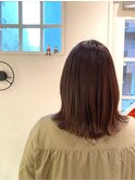 イメチェン/ピンクベージュ/アンブレラカラー/前髪/武蔵小杉