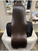 髪質改善縮毛矯正レイヤーカット透明感カラー【髪質改善】