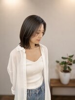セレスト 心斎橋店(CELESTE) イノアカラー×うるツヤミディアムボブ 抜け感レイヤー 30代40代