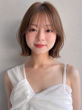 リヤン 表参道(lyann) 夏外ハネボブくせ毛風カールミルクブラウンレイヤーカット★