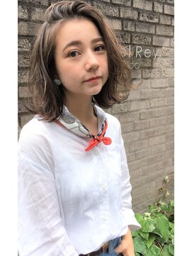 リマ(RIMA) 【RIMA】 外国人風☆カジュアルな質感ミディアム×グレージュAsh