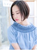 *mod's上尾*キリっと透明感☆前下がりの黒髪大人ボブa