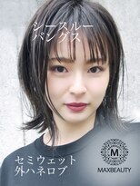 シースルーバングセミウェット外ハネロブ☆髪質改善/銀座/東京駅