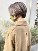 暗めカラーグランマッシュデザインカラーフェイスフレーミング