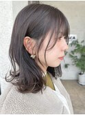 ふんわりミディアム☆寒色☆カワイイ顔周り☆