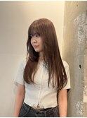 全頭縮毛履歴ありの方にブリーチ、ベージュカラー
